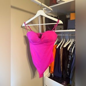 Body Contour High Compression Bustier Bodysuit With Bra Cups